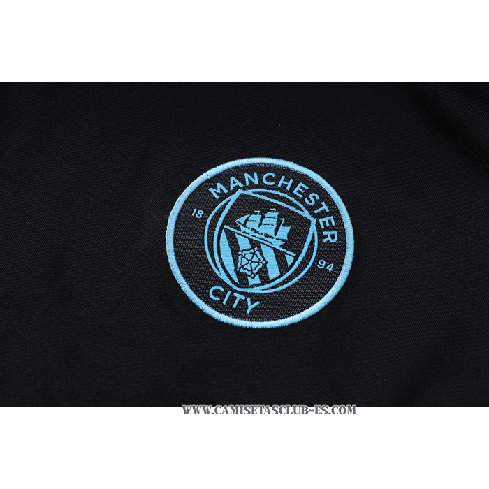Chandal del Manchester City 22-23 Manga Corta Negro - Pantalon Corto